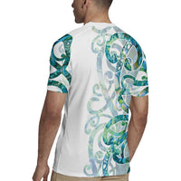 Paua Shell Maori Rugby Jersey Koru Kowhaiwhai - Polynesian Pride