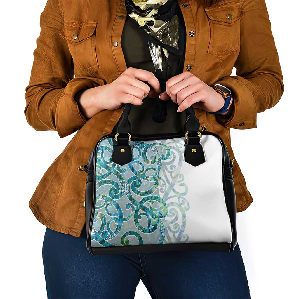 Paua Shell Maori Shoulder Handbag Koru Kowhaiwhai LT7 - Polynesian Pride