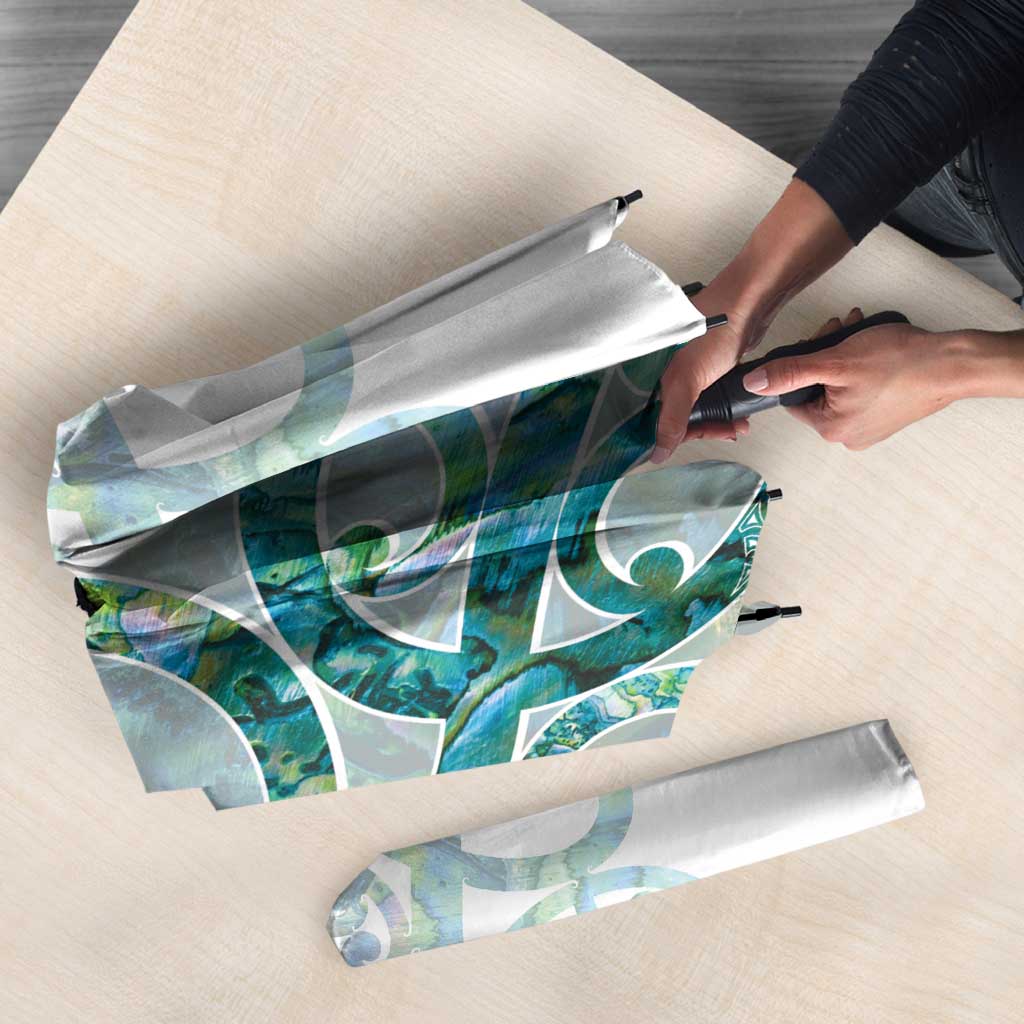 Paua Shell Maori Umbrella Koru Kowhaiwhai - Polynesian Pride