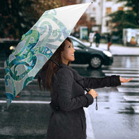 Paua Shell Maori Umbrella Koru Kowhaiwhai - Polynesian Pride