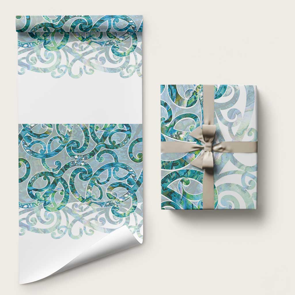 Paua Shell Maori Wrapping Paper Koru Kowhaiwhai