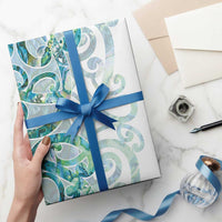 Paua Shell Maori Wrapping Paper Koru Kowhaiwhai