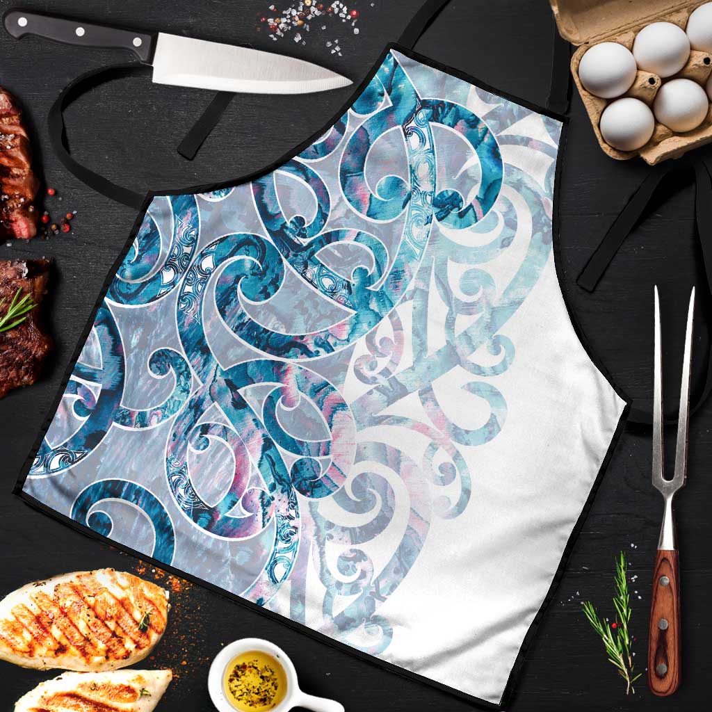 Turquoise Paua Shell Maori Apron Koru Kowhaiwhai - Polynesian Pride