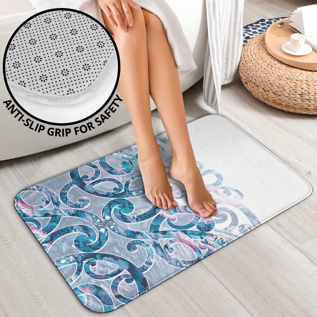 Turquoise Paua Shell Maori Bathroom Set Koru Kowhaiwhai LT7 - Polynesian Pride