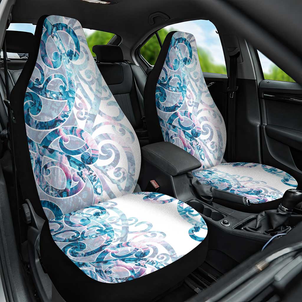 Turquoise Paua Shell Maori Car Seat Cover Koru Kowhaiwhai - Polynesian Pride