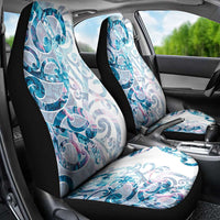 Turquoise Paua Shell Maori Car Seat Cover Koru Kowhaiwhai - Polynesian Pride