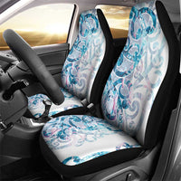 Turquoise Paua Shell Maori Car Seat Cover Koru Kowhaiwhai - Polynesian Pride