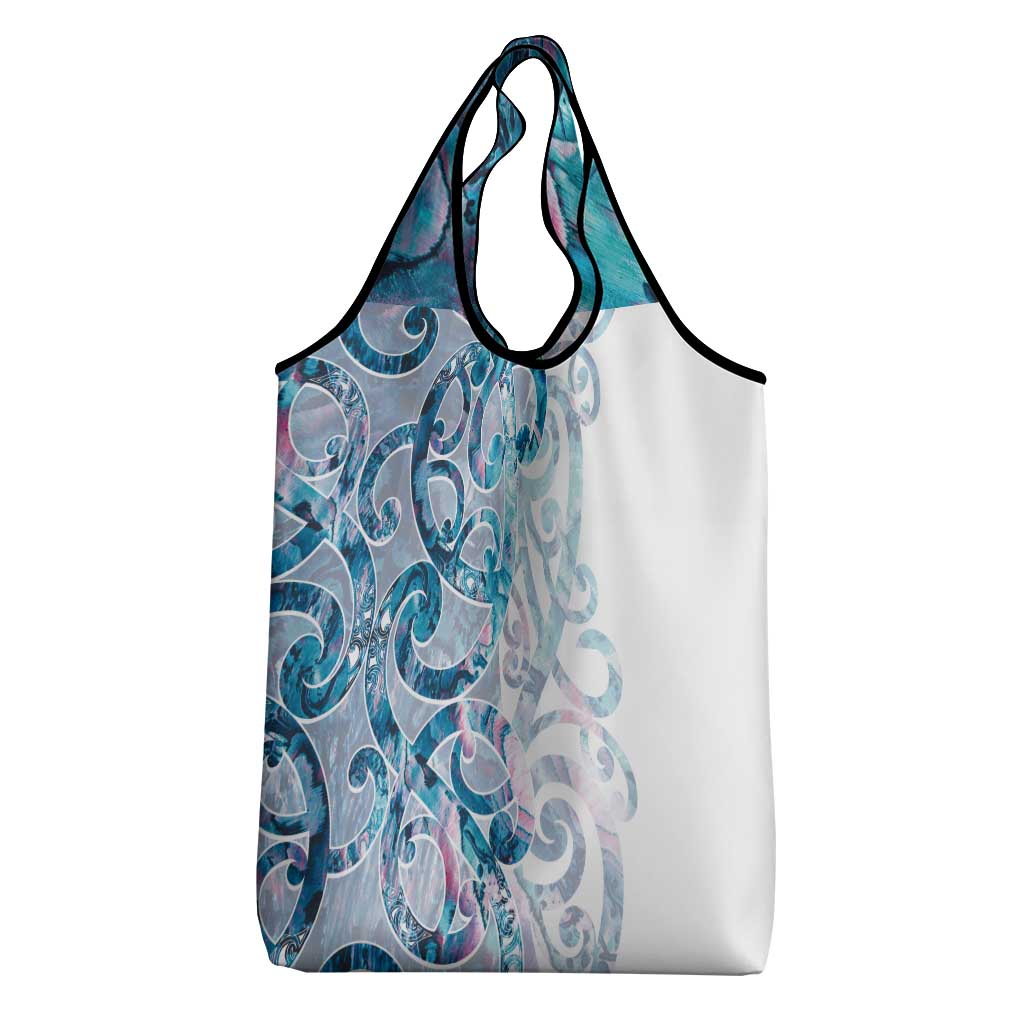 Turquoise Paua Shell Maori Grocery Bag Koru Kowhaiwhai LT7 - Polynesian Pride