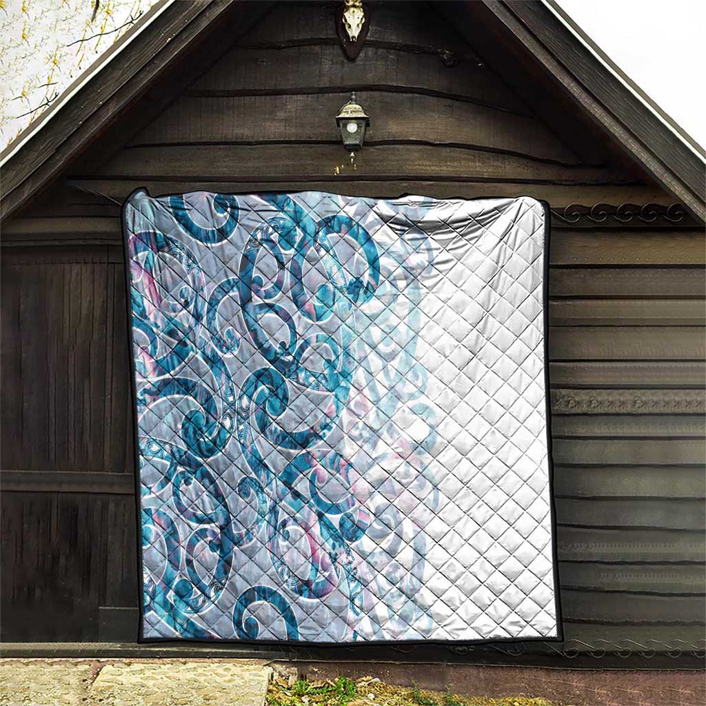 Turquoise Paua Shell Maori Quilt Koru Kowhaiwhai LT7 - Polynesian Pride