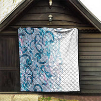 Turquoise Paua Shell Maori Quilt Koru Kowhaiwhai LT7 - Polynesian Pride