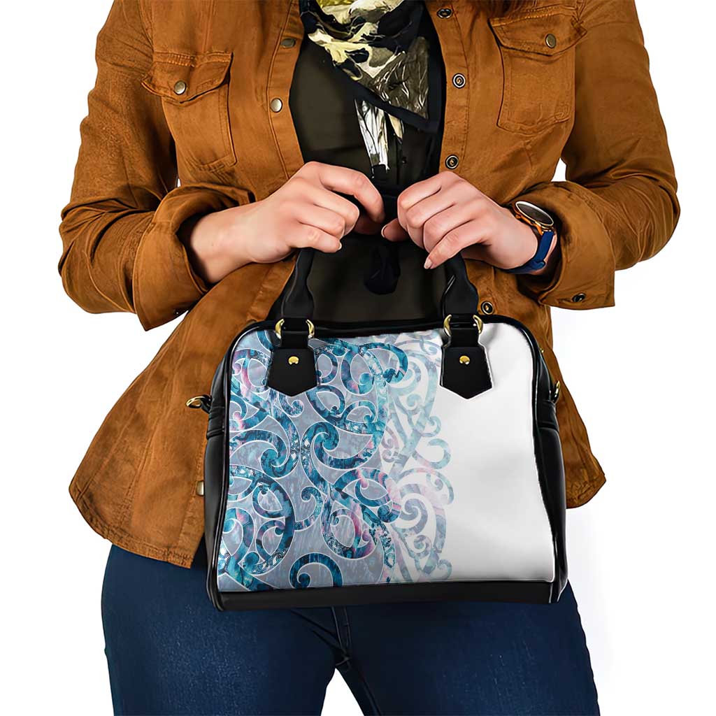 Turquoise Paua Shell Maori Shoulder Handbag Koru Kowhaiwhai LT7 - Polynesian Pride