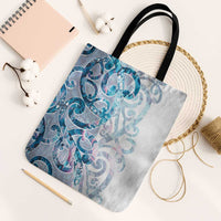 Turquoise Paua Shell Maori Tote Bag Koru Kowhaiwhai - Polynesian Pride