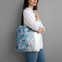 Turquoise Paua Shell Maori Tote Bag Koru Kowhaiwhai - Polynesian Pride