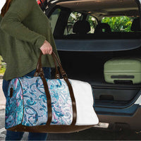 Turquoise Paua Shell Maori Travel Bag Koru Kowhaiwhai LT7 - Polynesian Pride