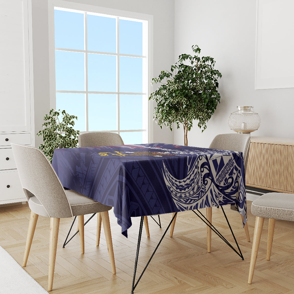 American Samoa Mix US Tablecloth Flag Day Grunge Style