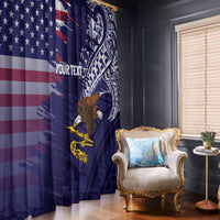American Samoa Mix US Window Curtain Flag Day Grunge Style LT7 - Polynesian Pride