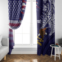 American Samoa Mix US Window Curtain Flag Day Grunge Style LT7 - Polynesian Pride