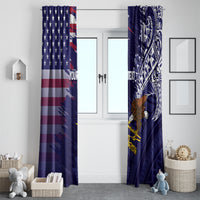 American Samoa Mix US Window Curtain Flag Day Grunge Style LT7 - Polynesian Pride