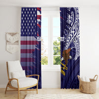 American Samoa Mix US Window Curtain Flag Day Grunge Style LT7 - Polynesian Pride