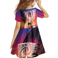 Guam Chamorro Family Matching Long Sleeve Bodycon Dress and Hawaiian Shirt Artsy Latte Stone