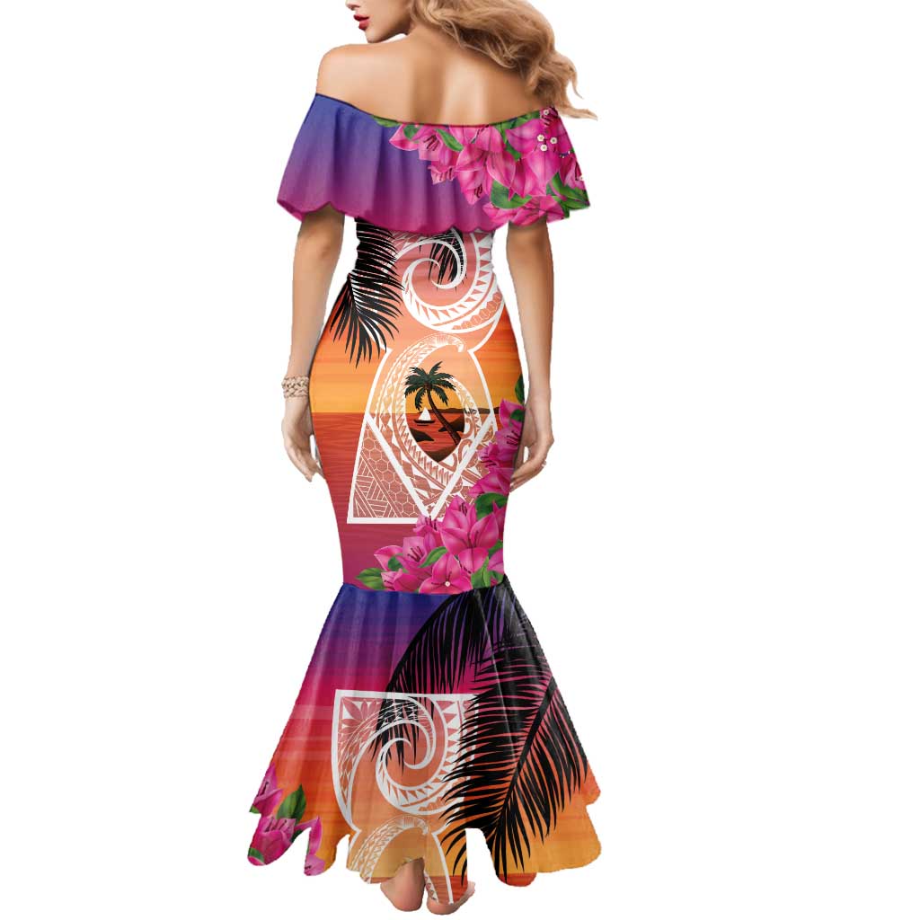 Guam Chamorro Family Matching Mermaid Dress and Hawaiian Shirt Artsy Latte Stone