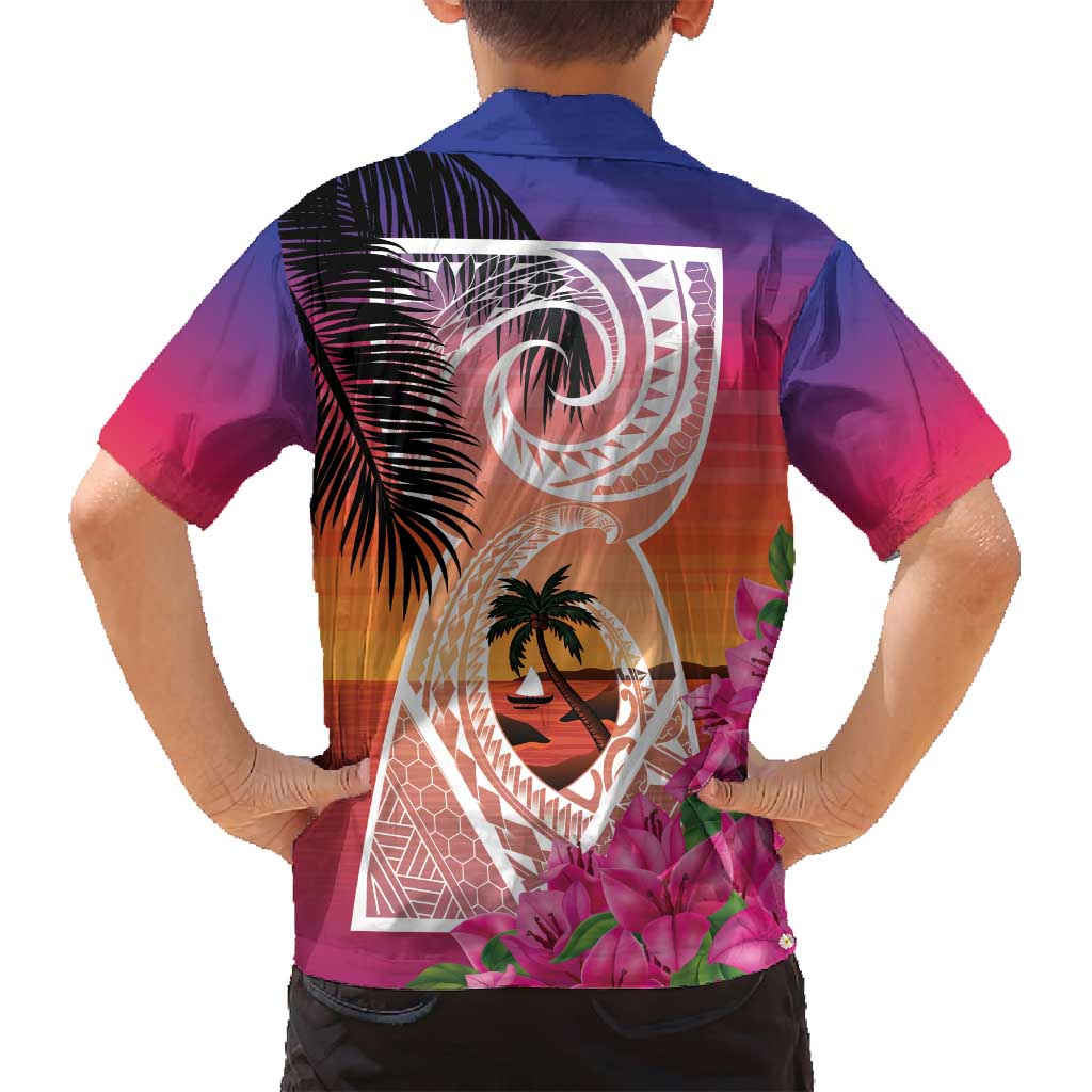 Guam Chamorro Family Matching Tank Maxi Dress and Hawaiian Shirt Artsy Latte Stone