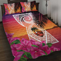 Guam Chamorro Quilt Bed Set Artsy Latte Stone