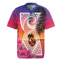 Guam Chamorro Rugby Jersey Artsy Latte Stone LT7 Art - Polynesian Pride