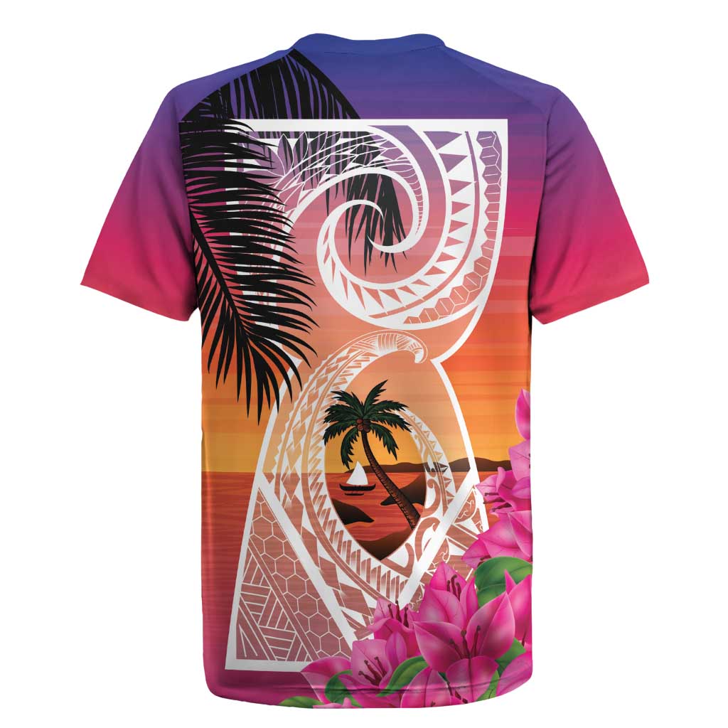Guam Chamorro Rugby Jersey Artsy Latte Stone LT7 - Polynesian Pride