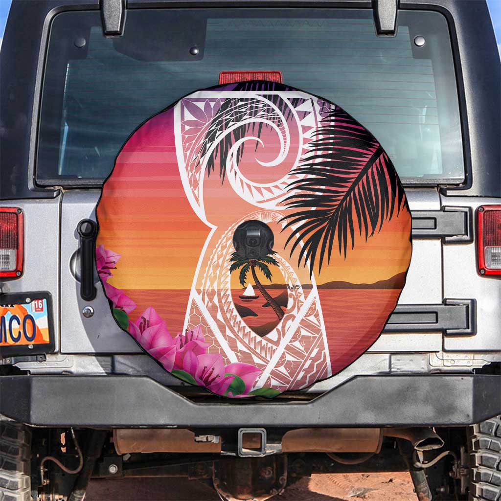 Guam Chamorro Spare Tire Cover Artsy Latte Stone