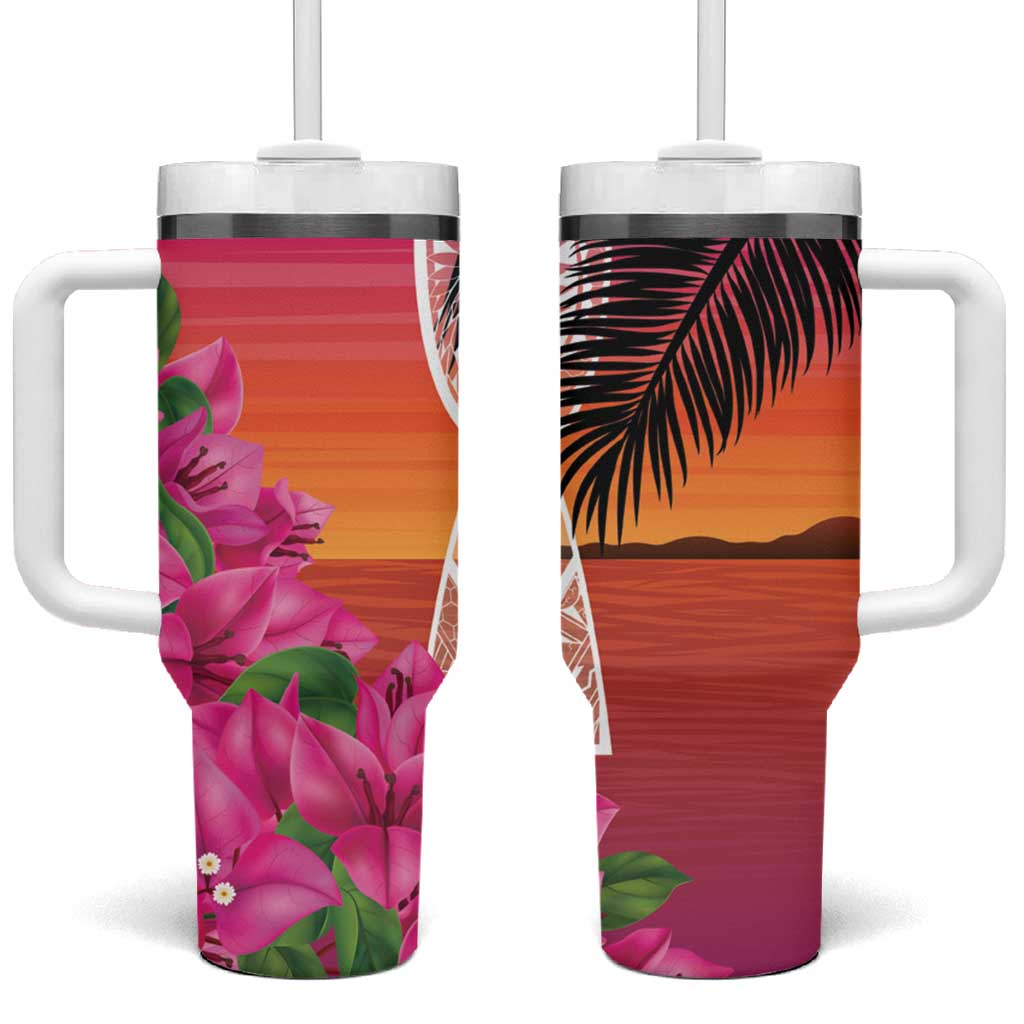 Guam Chamorro Tumbler With Handle Artsy Latte Stone LT7 One Size: 40 oz Art - Polynesian Pride