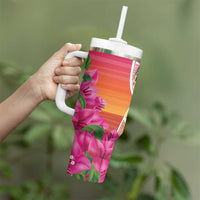 Guam Chamorro Tumbler With Handle Artsy Latte Stone LT7 - Polynesian Pride