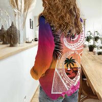 Guam Chamorro Women Casual Shirt Artsy Latte Stone