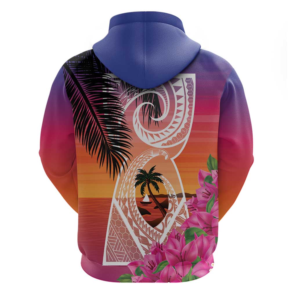 Guam Chamorro Zip Hoodie Artsy Latte Stone