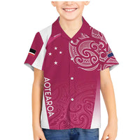 Personalised New Zealand Rugby Family Matching Mermaid Dress and Hawaiian Shirt Aotearoa Champions - Pink Version