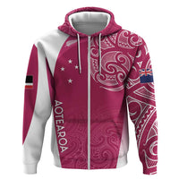 Personalised New Zealand Rugby Hoodie Aotearoa Champions - Pink Version