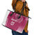 Personalised New Zealand Rugby Leather Tote Bag Aotearoa Champions - Pink Version