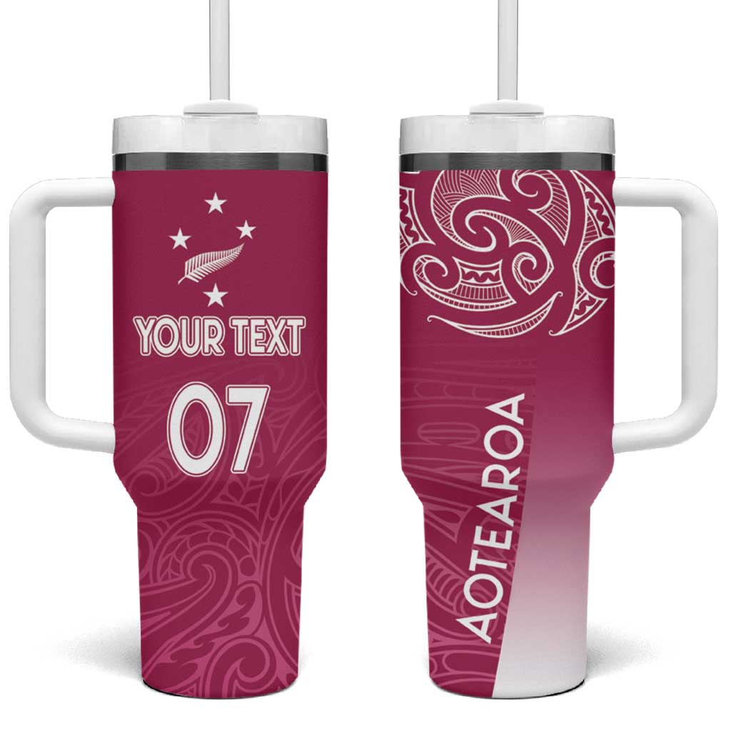 Personalised New Zealand Rugby Tumbler With Handle Aotearoa Champions - Pink Version