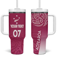 Personalised New Zealand Rugby Tumbler With Handle Aotearoa Champions - Pink Version