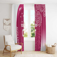 Personalised New Zealand Rugby Window Curtain Aotearoa Champions - Pink Version