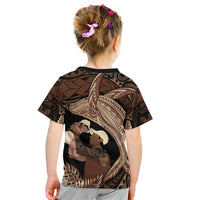 Father's Day Polynesian Pattern Kid T Shirt Tropical Humpback Whale LT7 - Polynesian Pride