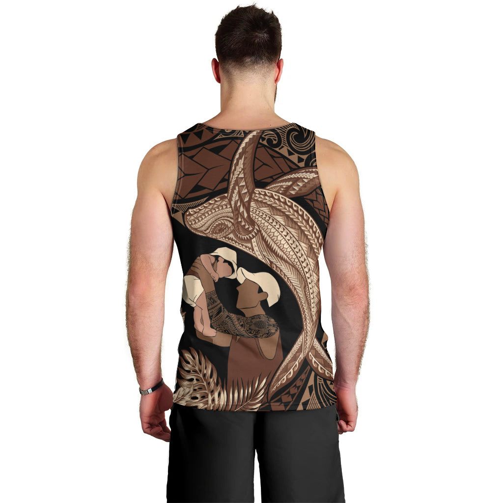 Father's Day Polynesian Pattern Men Tank Top Tropical Humpback Whale