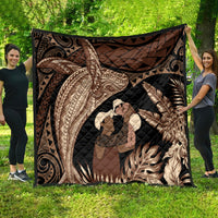 Father's Day Polynesian Pattern Quilt Tropical Humpback Whale LT7 - Polynesian Pride