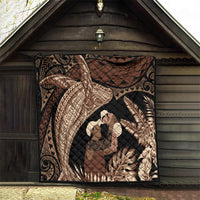 Father's Day Polynesian Pattern Quilt Tropical Humpback Whale LT7 - Polynesian Pride