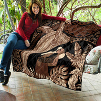 Father's Day Polynesian Pattern Quilt Tropical Humpback Whale LT7 - Polynesian Pride