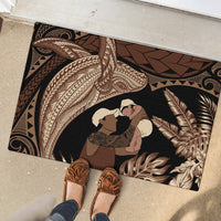 Father's Day Polynesian Pattern Rubber Doormat Tropical Humpback Whale LT7 - Polynesian Pride