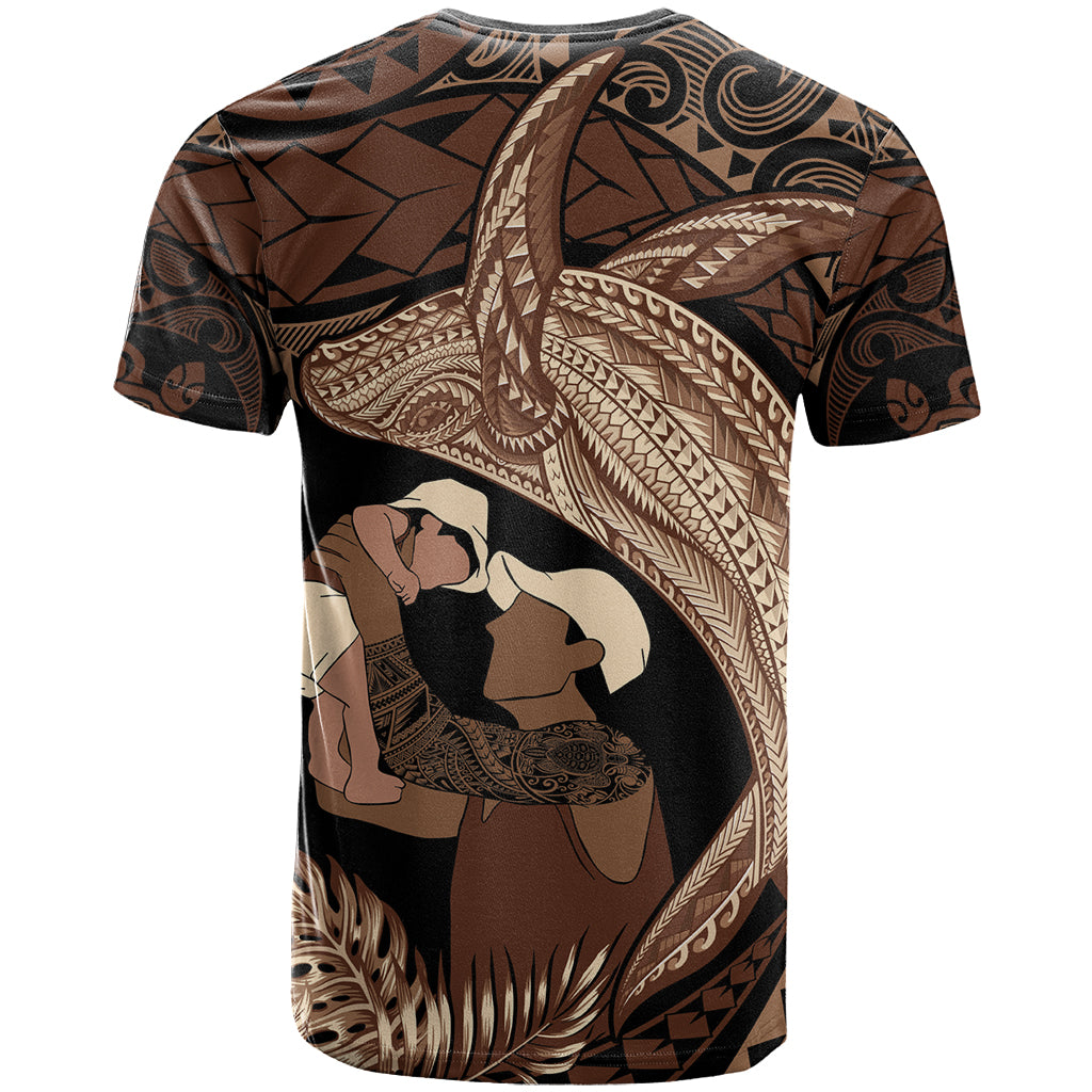 Father's Day Polynesian Pattern T Shirt Tropical Humpback Whale LT7 - Polynesian Pride
