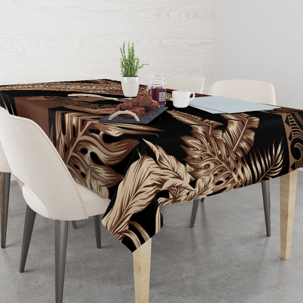 Father's Day Polynesian Pattern Tablecloth Tropical Humpback Whale LT7 - Polynesian Pride