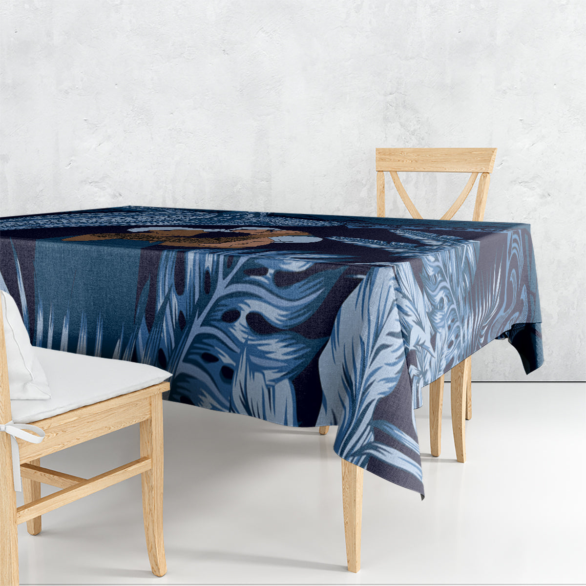 Father's Day Polynesian Pattern Tablecloth Tropical Humpback Whale - Navy LT7 - Polynesian Pride