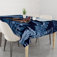 Father's Day Polynesian Pattern Tablecloth Tropical Humpback Whale - Navy LT7 - Polynesian Pride